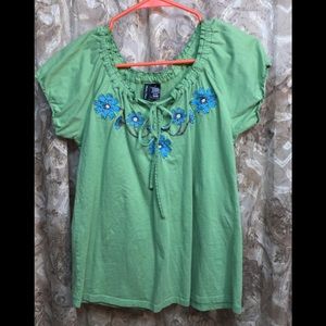 Molly Maxi Green Top